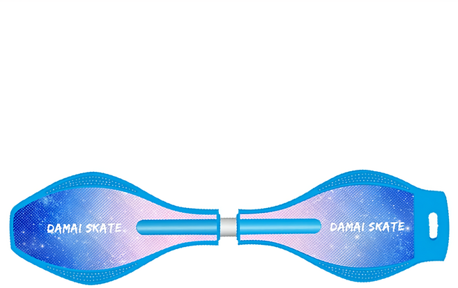 DAMAI SKATE 360度扭力耐磨極光輪蛇板 MJ-2, 星雲藍, 1個