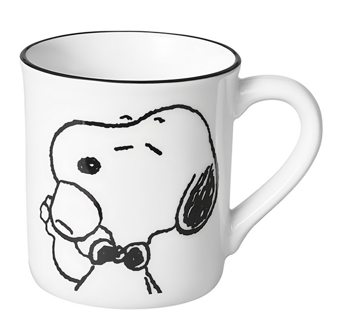 Corelle Brands 康寧餐具 SNOOPY 復刻黑白馬克杯 385ml, 1個, Eiffel Tower
