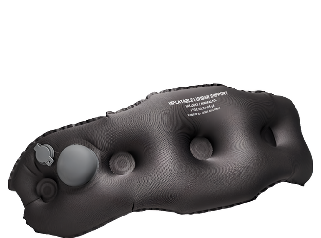 WellHike 玩客 自動充氣靠枕, 灰色, 1個