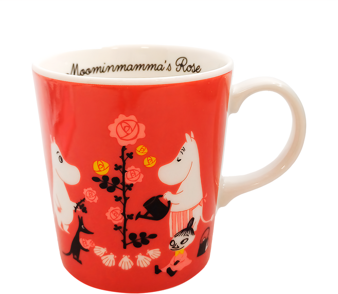 yamaka 山加商店 MOOMIN 馬克杯 142431 直徑8.5 x 9cm 300ml, 紅色, 1個