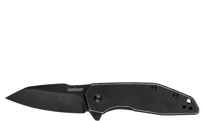 kershaw 折刀gravel黑石洗面8cr13mov鋼刀刃不銹鋼握柄【ks2065】, 1入, 黑色