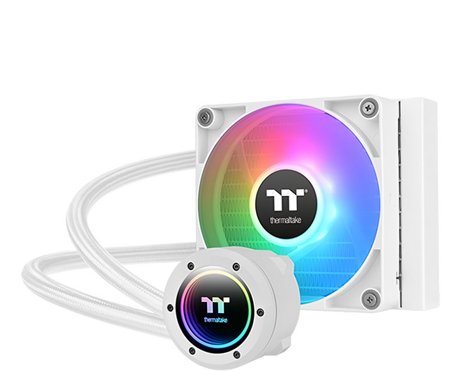 thermaltake 曜越 TH120 V2 ARGB Sync 主板連動 散熱器 搭配CT120 ARGB風扇 提升散熱效果 高效能銅底板 加速導熱速度, CL-W363-PL12SW-A, 白色, 1個