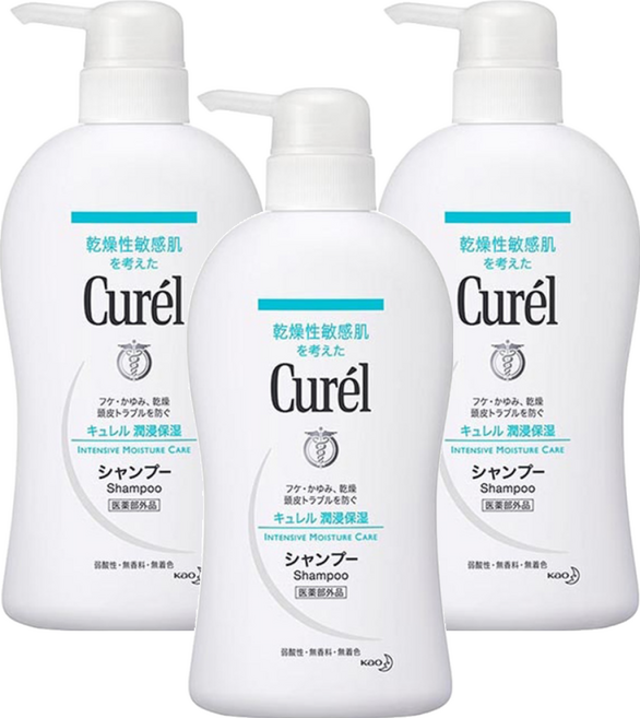 Curel 珂潤 溫和潔淨洗髮精, 420ml, 3瓶