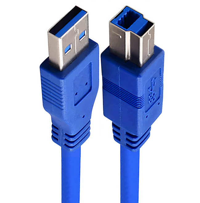 UniSync USB3.0A公對B公高速數據資料傳輸線 藍色, 1.8m, 1條