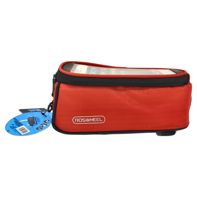 ROSWHEEL 樂炫 PUSH! 自行車前置物手機袋 加大碼款 A07 5.5吋手機適用, 紅色, 1個