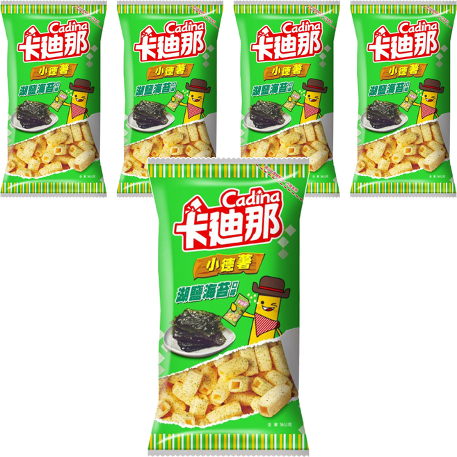 Cadina 卡迪那 小德薯 湖鹽海苔口味, 36g, 5包