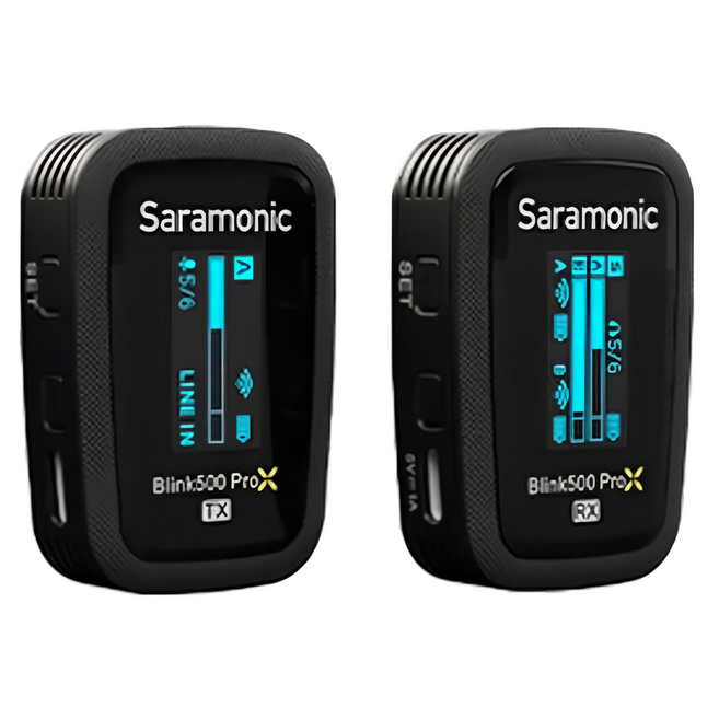 Saramonic 楓笛 Blink500 ProX B1 一對一 2.4GHz無線麥克風系統, 黑色