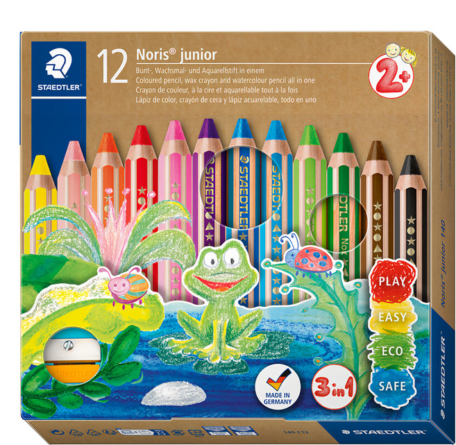 STAEDTLER 施德樓 Noris junior 140 3合1多功能筆 12色, 1組