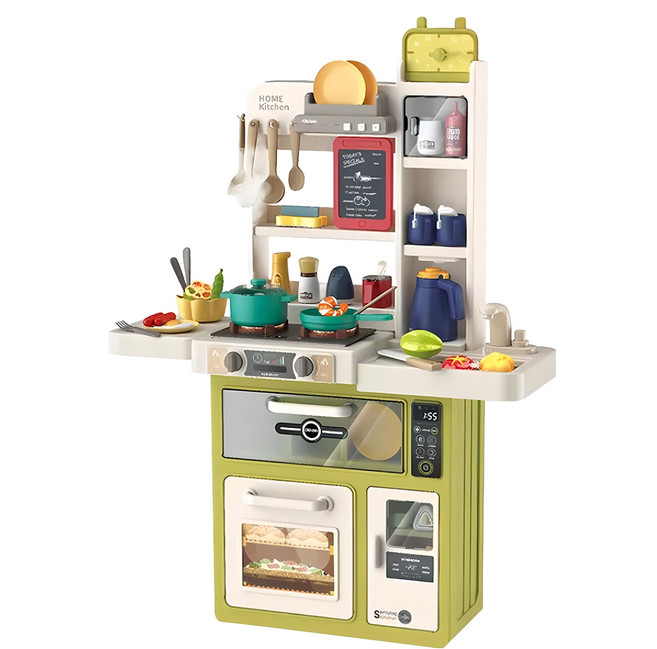 Beibe Good 二代49件聲光噴霧廚房 H1056-G 3歲以上, 莫蘭迪綠, 1組