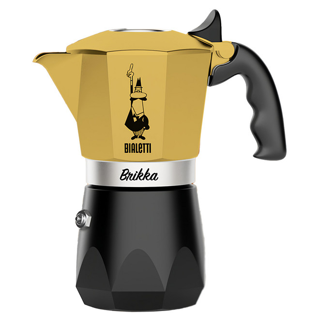 BIALeTTI 拜雷提 鑽石加壓摩卡壺 4杯份 170ml, 黃色, 1個