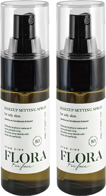 STAR KING 星之冠 水感清爽控油定妝噴霧 台灣製造, 50ml, 2瓶