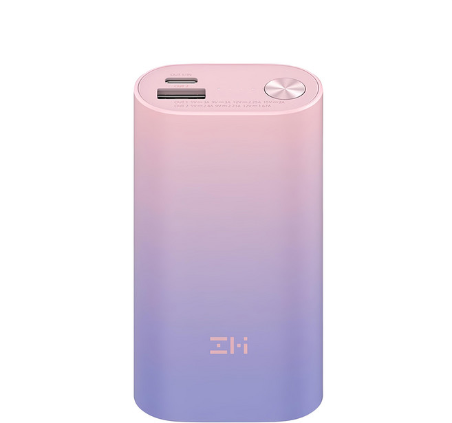ZMIFI 紫米 雙向快充 行動電源Mini 10000mAh 高配版, QB818, 紫色