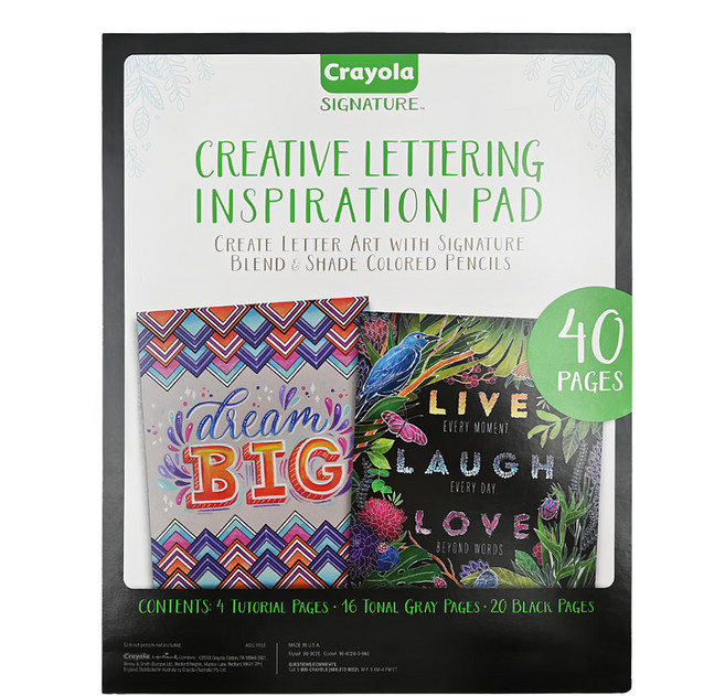 Crayola 繪兒樂 經典藝術字描摹本 深色款, Crayola Signature系列, 麗翔股份有限公司
