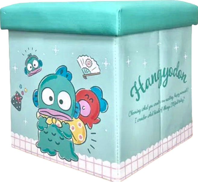 U-House 樺新 Sanrio 三麗鷗 人魚漢頓摺疊凳收納箱 30 x 30 x 30cm, 午後茶點 綠色, 1個