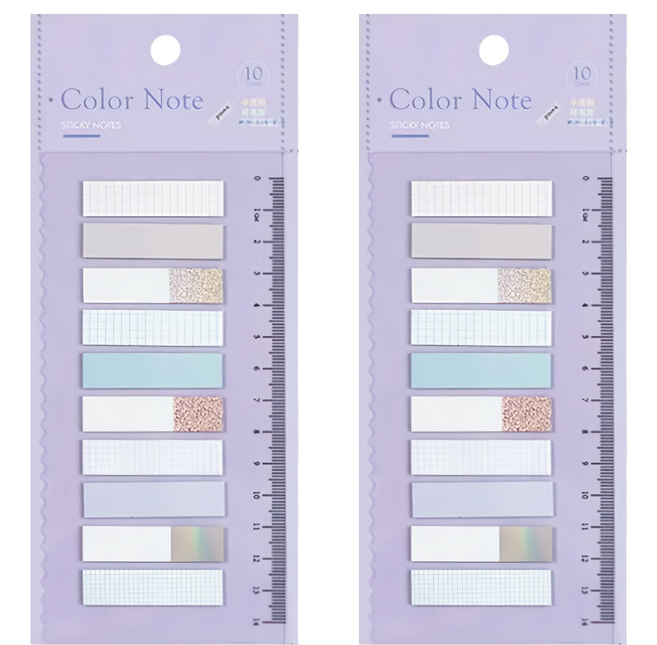 聯科膠黏 閃亮索引貼 薰衣草, 2個, 1組
