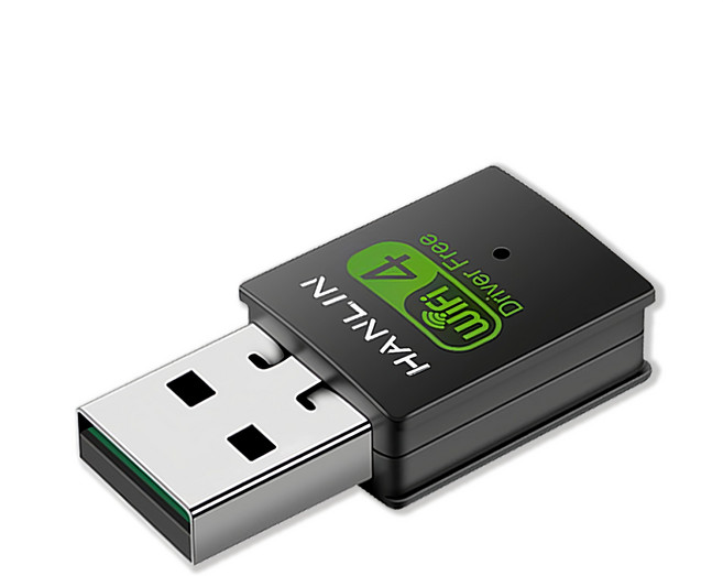 HANLIN 迷你免驅動Wifi網路接收器 Wi300m 2.4G USB, 1盒