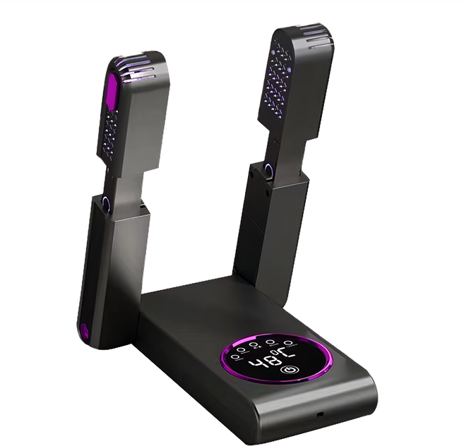 可折疊伸縮智能定時速熱烘鞋器 家用紫光除臭殺菌鞋子 乾鞋神器 110V, 1個, 灰色