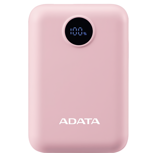 ADATA 威剛 C100 Digital 行動電源 10000mAh, 粉紅色, PC10022-12PK