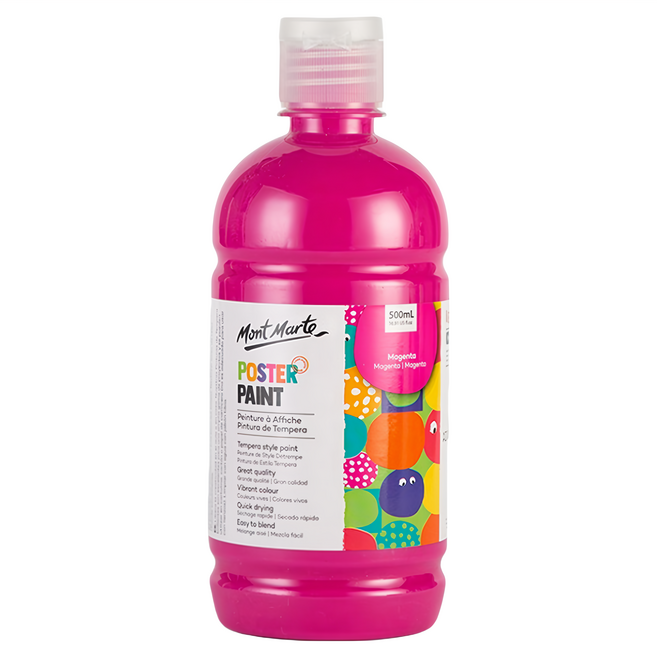 Mont Marte 蒙瑪特 廣告顏料 MPST008 品紅, 500ml, 1色