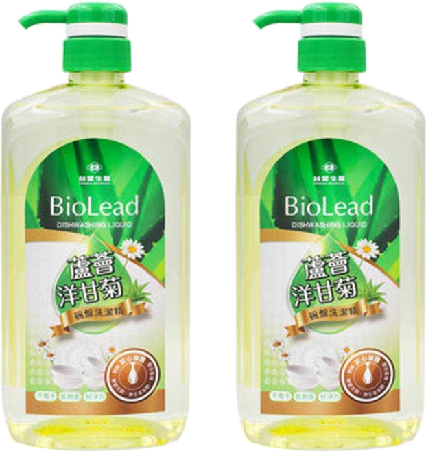 台塑生醫 BioLead 蘆薈洋甘菊 碗盤 洗潔精 洗碗精 壓送瓶, 1kg, 2瓶
