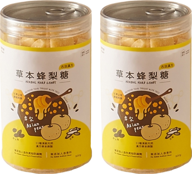 Love Nature Simple Life 依琦匠子 草本蜂梨糖 原味, 500g, 2罐