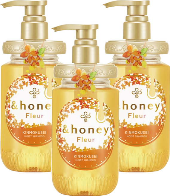&honey fleur 蜂蜜輕盈舒癒洗髮精1.0, 450ml, 3瓶