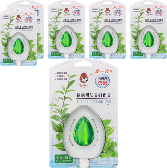 風信子 浴廁用消臭器 茶樹+消臭 1入, 6個, 12ml