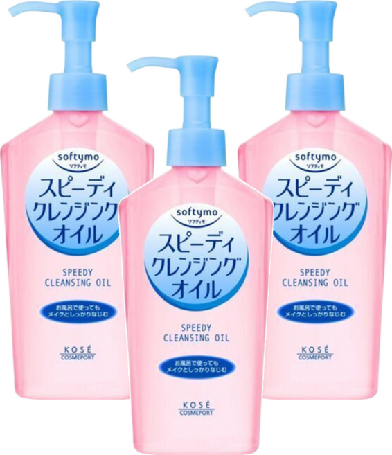 KOSE 高絲 softymo 絲芙蒂 乾濕兩用瞬淨卸妝油, 240ml, 3瓶