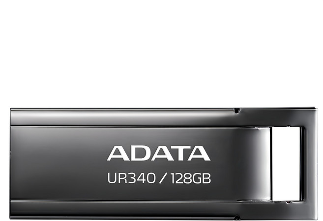 ADATA 威剛 USB3.2 Gen1 金屬鏡面隨身碟 UR340 128GB 黑色 高速傳輸 輕巧便攜 原廠五年保固, 1個