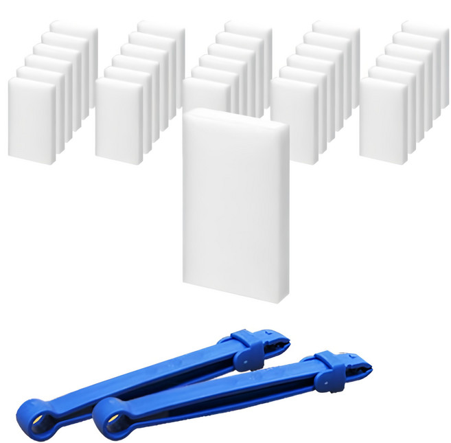 LIVENS 科技海綿 100入 + 專用夾 2入, 1組