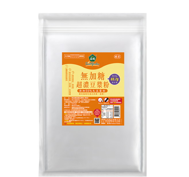 薌園 無加糖超濃豆漿粉 添加50%大豆蛋白, 500g, 1包