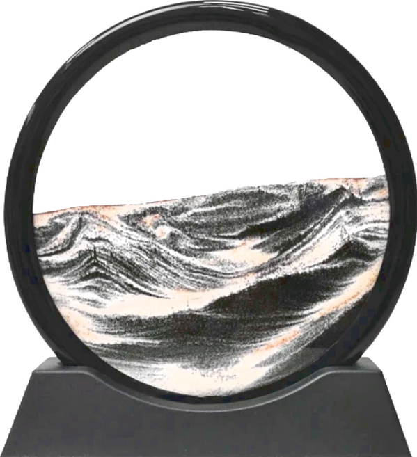 上手家居 流沙畫 居家裝飾 精品擺飾, 山水黑