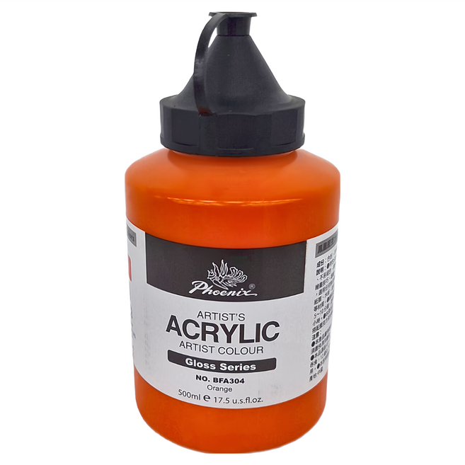 Phoenix 鳳凰畫材 BFA304 鳳凰亮光壓克力顏料, 500ml, 1色