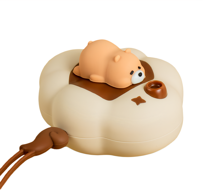 aibo 充電式 雲朵朵 暖蛋暖手寶 二檔調溫 Type-C, USB-22T2, 棕色萌熊