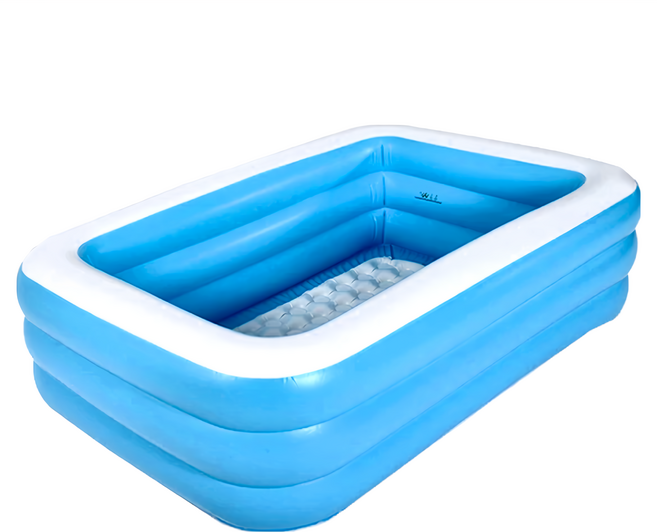 Leader X intime 三層加厚充氣游泳池, 藍色 + 白色, 1個