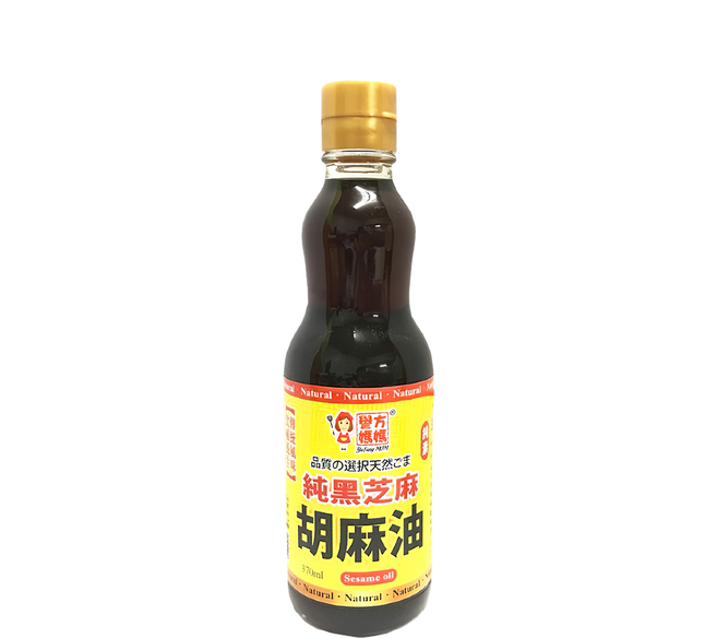 譽方媽媽 純黑芝麻胡麻油, 370ml, 1瓶