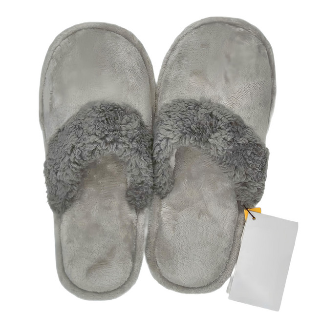 HOLA 和樂家居 WARM TOUCH 石墨烯保暖拖鞋, L(28.5 x 11.5 x 6.8cm), 霧灰色