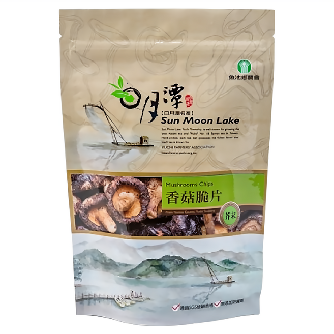 魚池鄉農會 香菇脆片 芥末, 90g, 1包