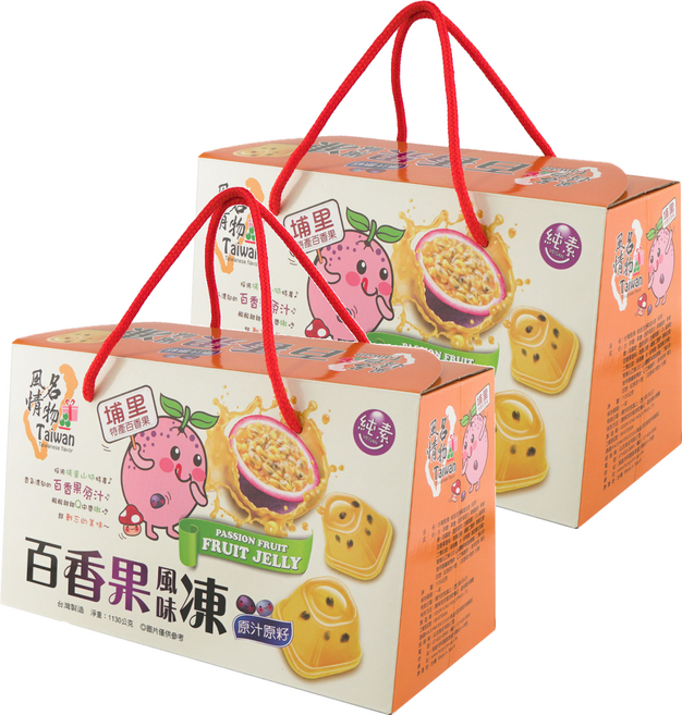 Taiwan 風情名物 埔里百香果風味凍, 1kg, 2盒