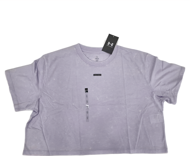UNDER ARMOUR 安德瑪 女款WASH LOGO 短版T恤 1389158-535