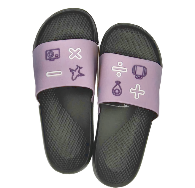FUN PLUS 風格樂活休閒拖鞋, 240mm, 紫色