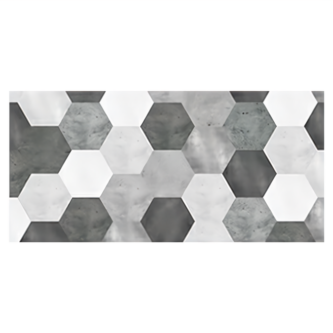 SGS 設計款 質感加厚 硅藻土吸水墊, 六角銀河 黑白灰色, 1個