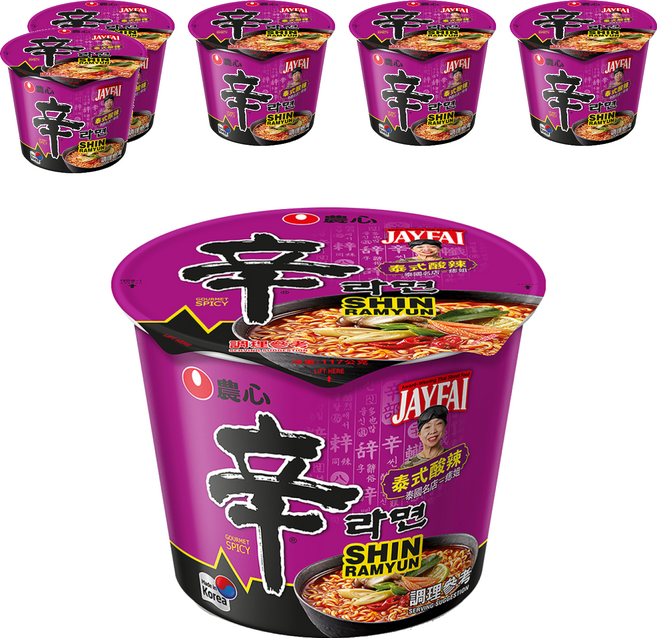 NONGSHIM 農心 辛拉麵 泰式酸辣味 117g, 6入