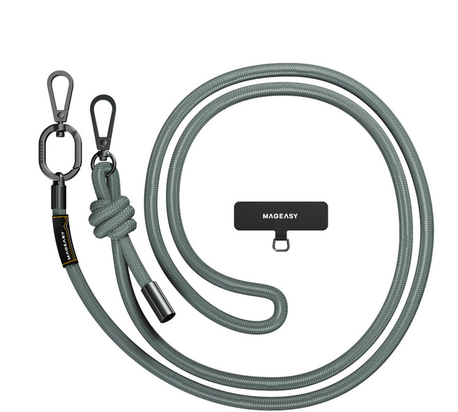 MAGEASY Strap 掛繩掛繩片組 iOS Android 手機殼相容 8.3mm, 率性藍, 1組