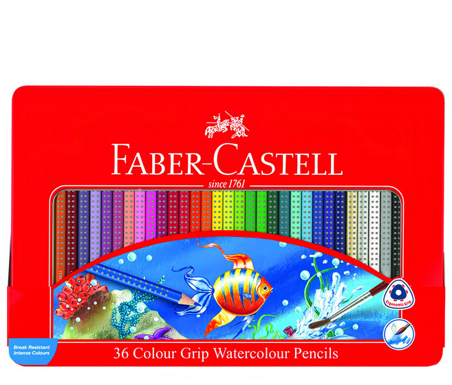 FABER-CASTELL 輝柏 Colour Grip 水性色鉛筆 36色, 1盒