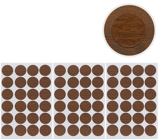 ZIO-BIZ 가구 못자국 스티커 72P 우드옹이 / 못자국스티커 못구멍스티커 흠집스티커 가구스티커 벽스티커 몰딩스티커 나무스티커 우드스티커 가구흠집스티커 벽지보수 구멍스티커