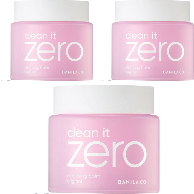 BANILA CO 芭妮蘭 台灣公司貨 ZERO零感肌瞬淨卸妝霜 經典潤澤, 180ml, 3罐