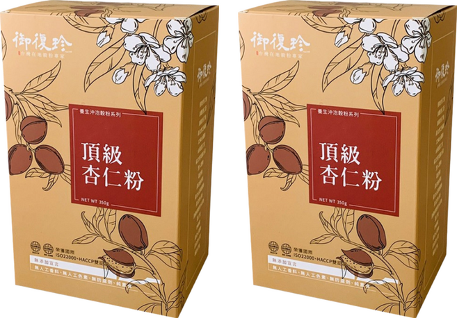 御復珍 頂級杏仁粉 無人工香料 無人工色素 無防腐劑, 350g, 2盒