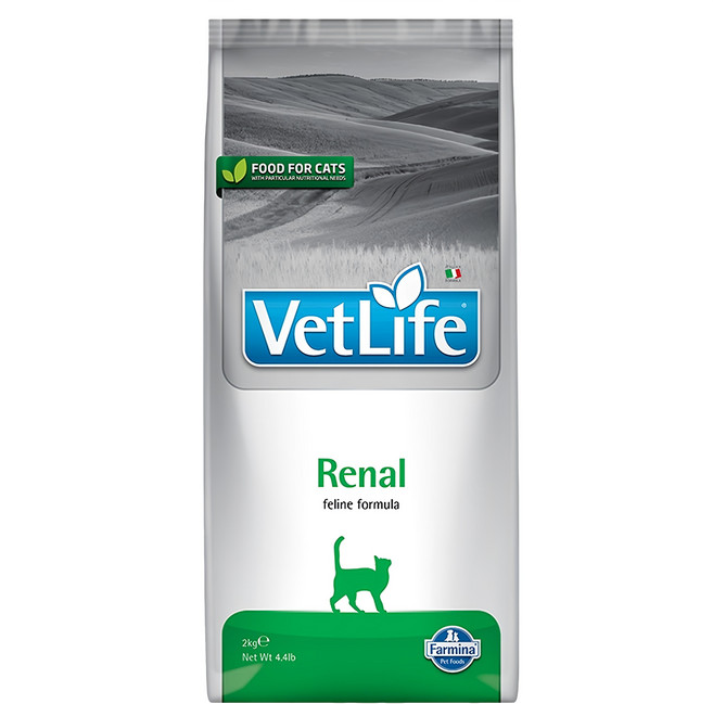 Farmina 法米納 VetLife 獸醫天然處方系列 貓用腎臟配方乾飼料 VC-5, 腎臟照護, 2kg, 1袋