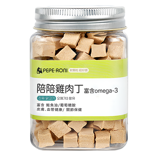 PEPE-RONI 陪陪肉肉 狗零食, 雞肉丁, 180g, 1罐